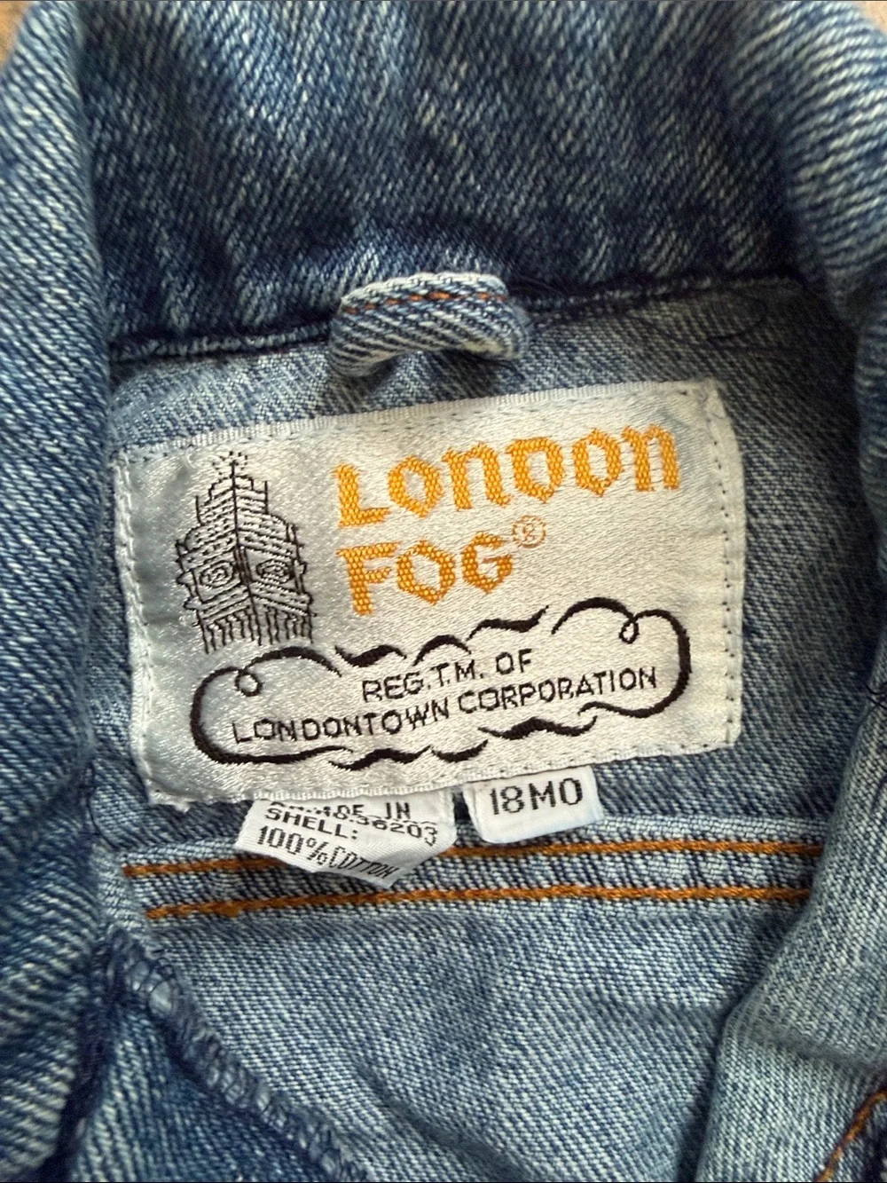 London Fog Kids Denim Trucker Jacket in Faded Blue